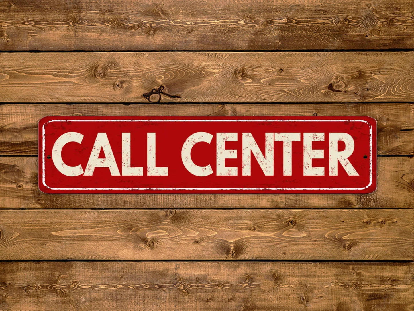 Call Center Street Sign Vintage Style