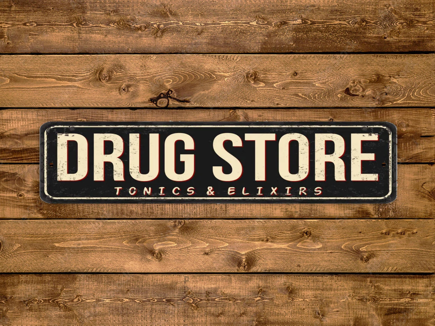 Drug Store Street Sign Vintage Style