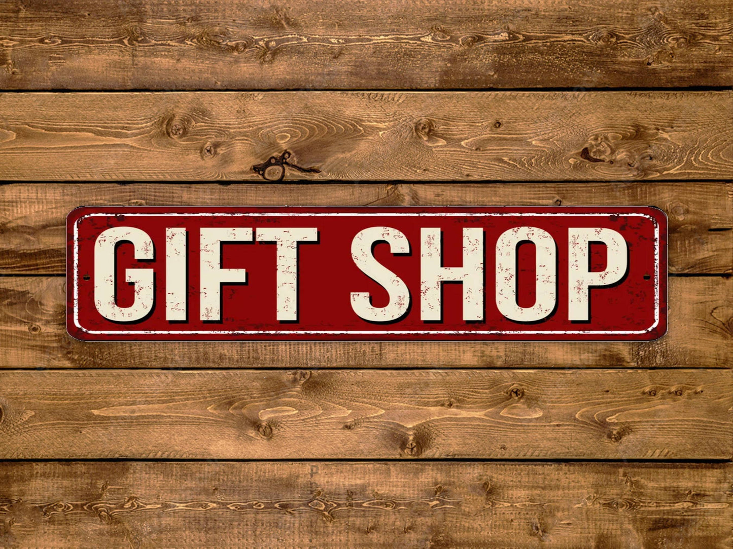 Gift Shop Street Sign Vintage Style