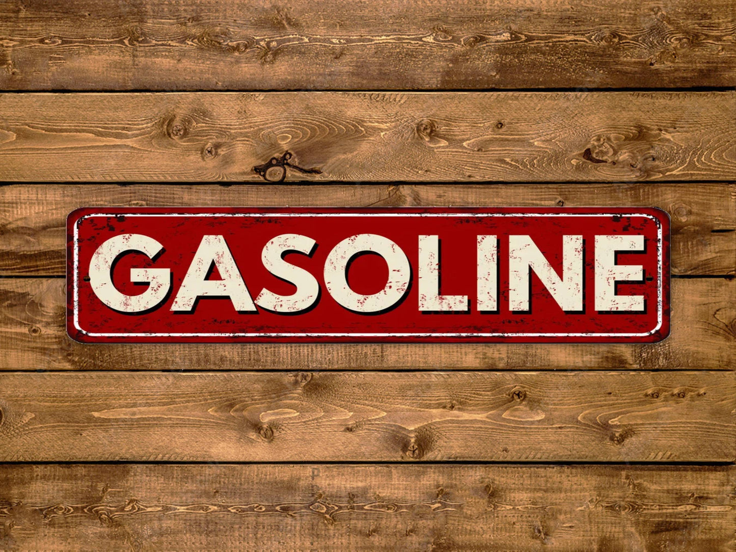 Gasoline Street Sign Vintage Style