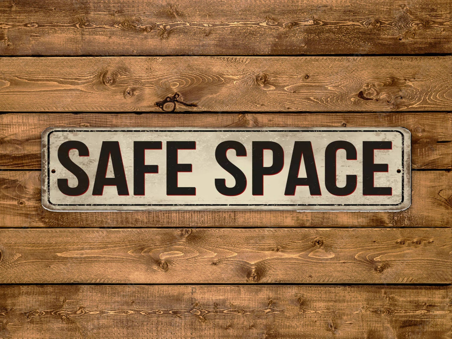 Safe Space Street Sign Vintage Style