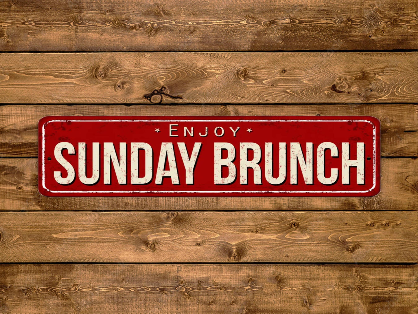 Sunday Brunch Street Sign Vintage Style