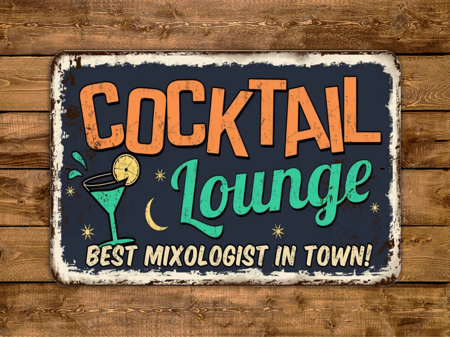 Cocktail Lounge Mixologist Sign Vintage Style