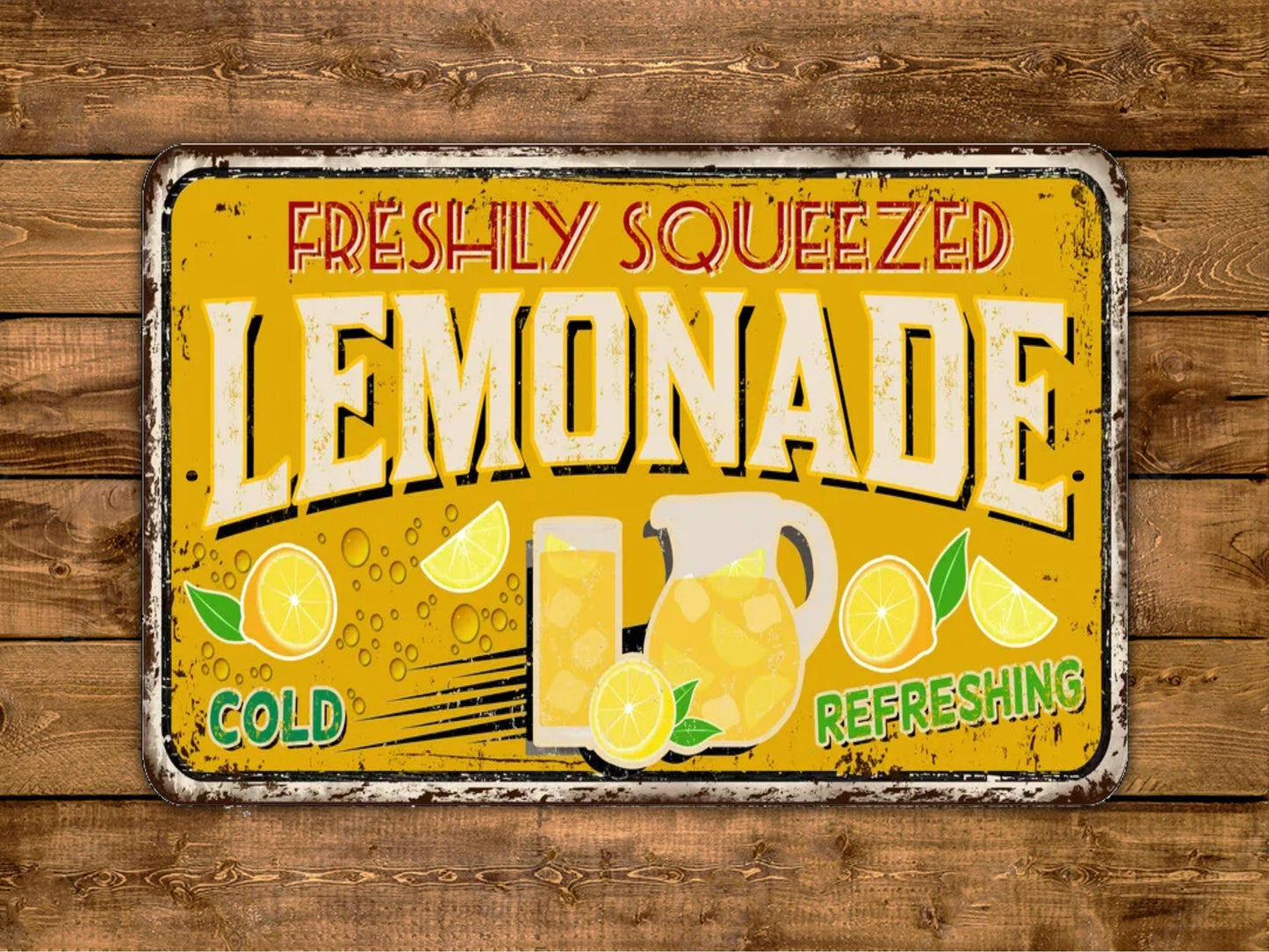 Fresh Squeezed Lemonade Sign Vintage Style