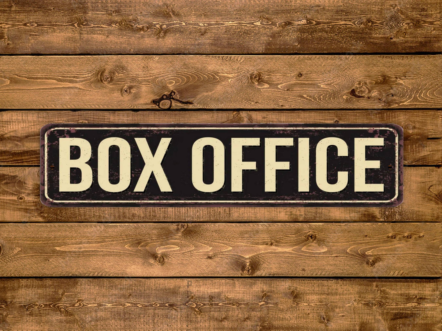 Box Office Street Sign Movie Theatre Vintage Style