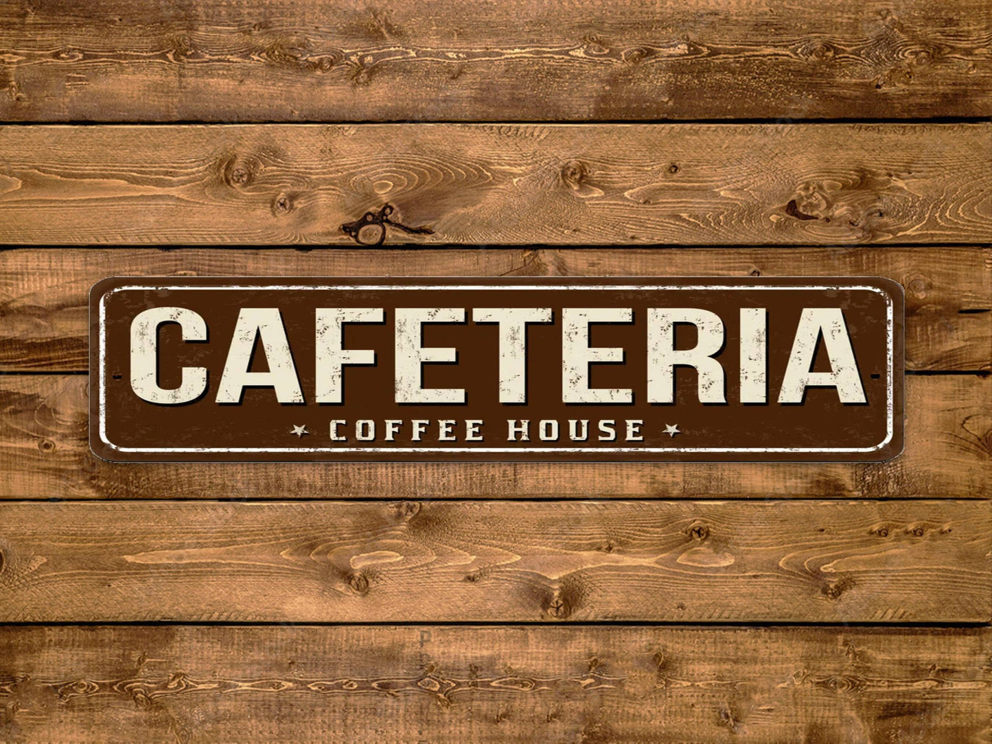 Cafeteria Street Sign Coffee House Vintage Style