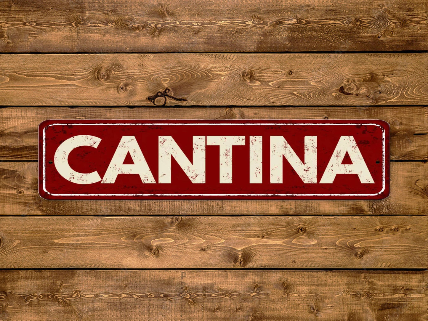 Cantina Street Sign  Vintage Style