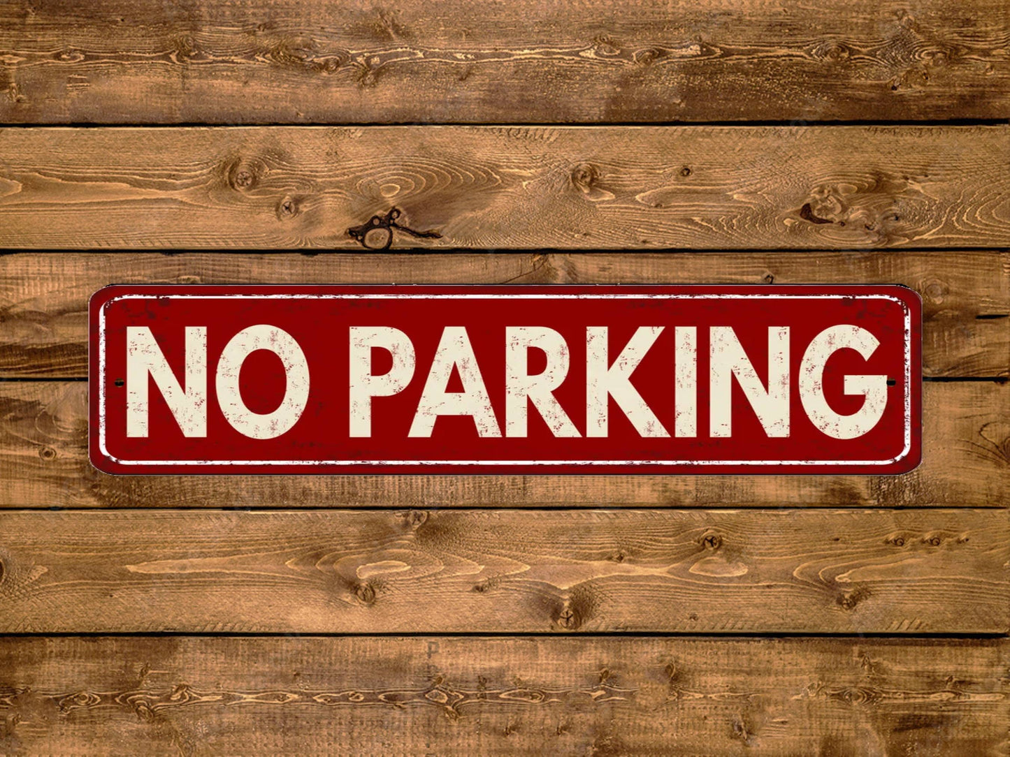 No Parking Street Sign Vintage Style