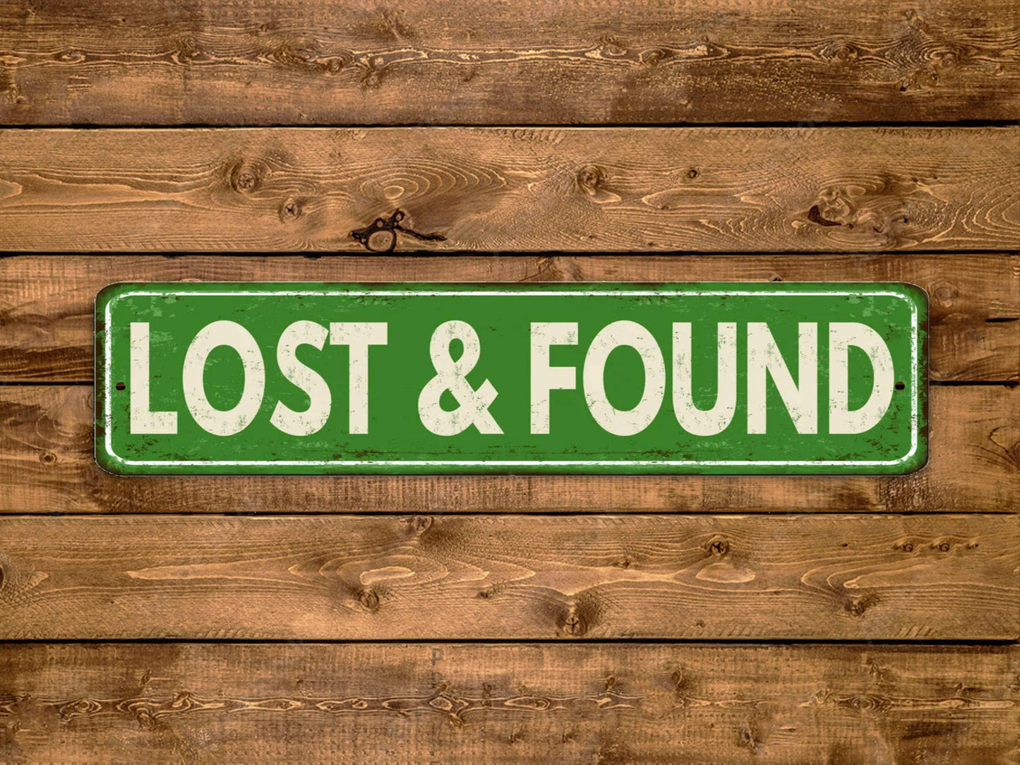 Lost And Found Street Sign Vintage Style