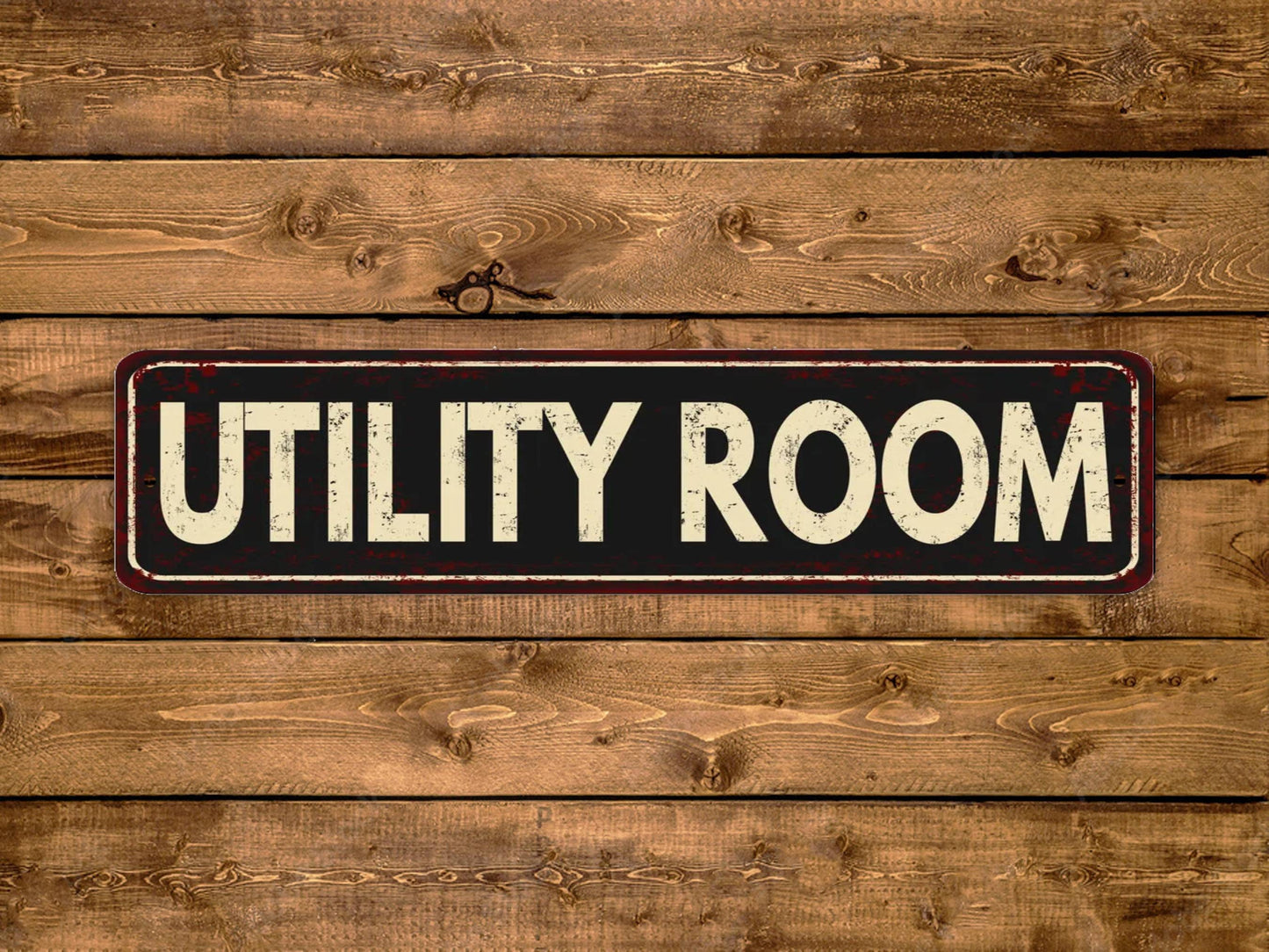 Utility Room Street Sign Vintage Style