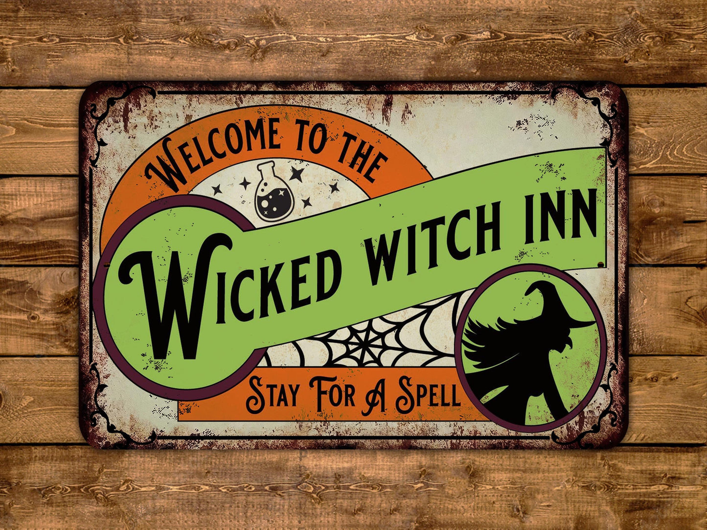 Wicked Witch Inn Halloween Sign Stay For A Spell